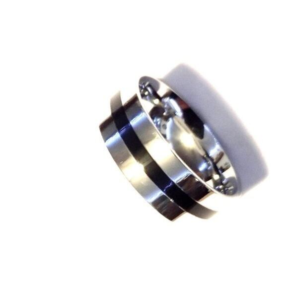 New‎ stainless steel black stripe ring 9 - Picture 4 of 4